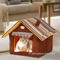 Maisons pour animaux de compagnie, cage à la maison de couchage de chat pratique à la mode